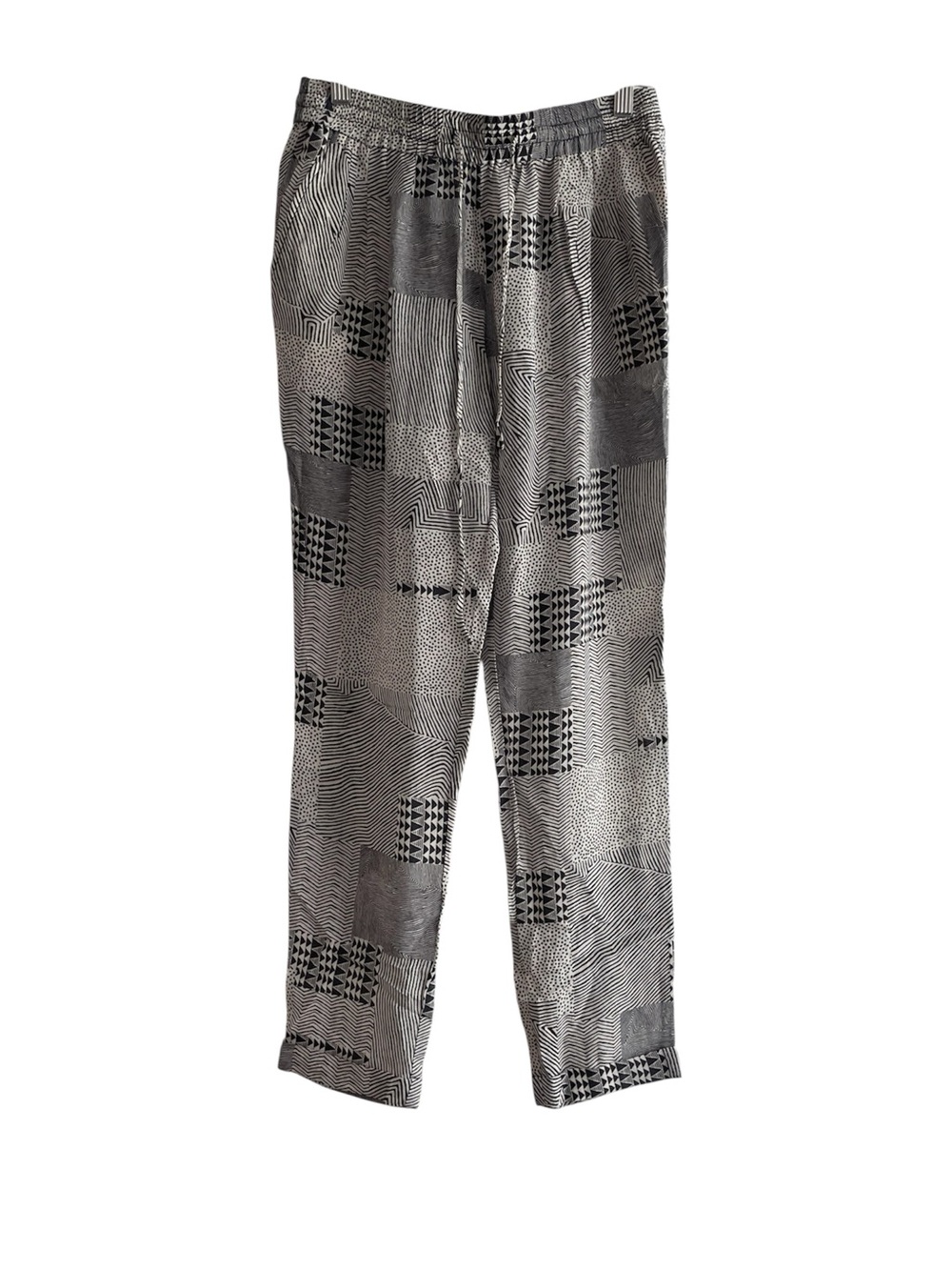 Massimo Dutti Mulberry Silk Drawstring Joggers Size 4